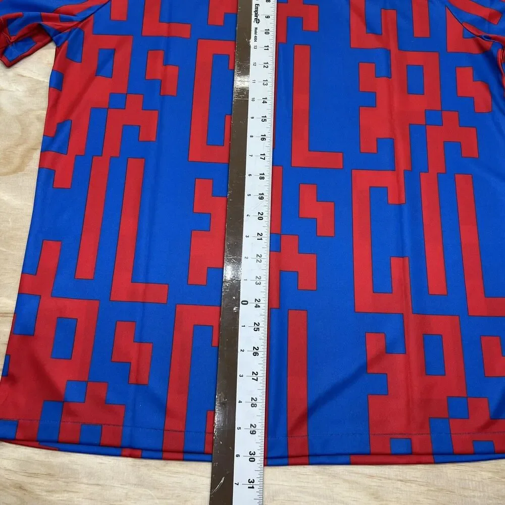 NEW XL Barcelona FC Nike 2022/23 Pre-Match Short Sleeve Top Mens Blue